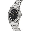 Audemars Piguet Royal Oak Quartz Black Dial Silver Steel Strap Watch for Women - 67650ST.OO.1261ST.01