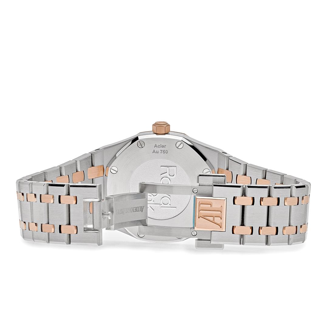 Audemars Piguet Royal Oak Quartz Diamonds White Dial Two Tone Steel Strap Watch for Women - 67651SR.ZZ.1261SR.01