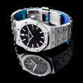 Audemars Piguet Royal Oak Quartz Black Dial Silver Steel Strap Watch for Women - 67650ST.OO.1261ST.01