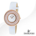 Swarovski Crystalline Pure White Dial White Leather Strap Watch for Women - 5376083