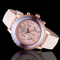 Swarovski Octea Lux Chrono Pink Dial Pink Leather Strap Watch for Women - 5452501