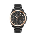 Hugo Boss Grandmaster Chronograph Black Dial Black Steel Strap Watch for Men - 1513885