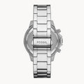 Fossil Bannon Chronograph Green Dial Silver Steel Strap Watch for Men - BQ2492