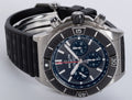 Breitling Super Chronomat B01 44 Black Dial Black Rubber Strap Watch for Men - AB0136251B2S1