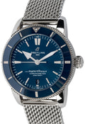 Breitling Superocean Heritage B20 Automatic 44 Blue Dial Silver Mesh Bracelet Watch for Men - AB2030161C1A1