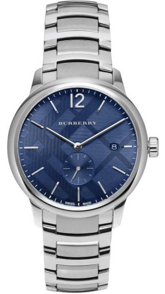 Burberry The Classic Blue Dial Silver Steel Strap Watch for Men - BU10007