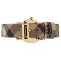 Burberry Heritage Gold Dial Beige Leather Strap Watch for Women - BU1398