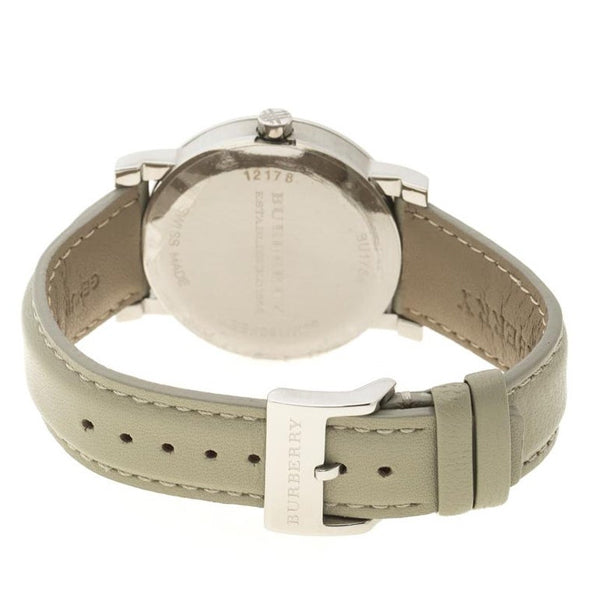 Burberry Grey Dial Beige Leather Strap Unisex Watch - BU1754