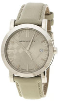 Burberry Grey Dial Beige Leather Strap Unisex Watch - BU1754