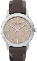 Burberry The City Beige Dial Brown Leather Strap Watch for Men - BU9020