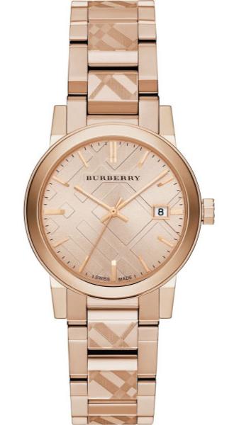 Burberry The City Rose Gold Dial Rose Gold Steel Strap Watch for Women - BU9146