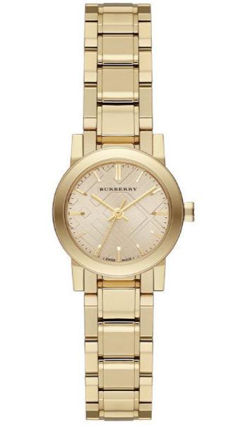 Burberry The City Gold Dial Gold Steel Strap Watch for Women - BU9227