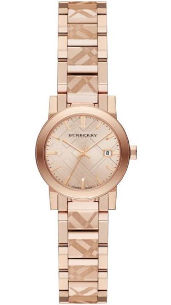 Burberry The City Rose Gold Dial Rose Gold Steel Strap Watch for Women - BU9235