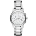 Burberry The City White Dial Silver Steel Strap Watch for Men - BU9750