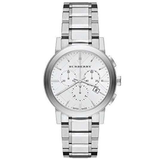 Burberry The City White Dial Silver Stainless Steel Strap Watch for Men - BU9750