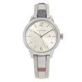 Burberry The Classic Silver Dial White Leather Strap Watch for Women - BU10113