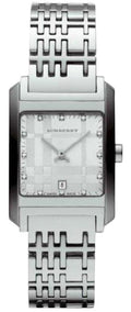 Burberry Heritage Diamond White Dial Silver Steel Strap Watch for Women - BU1583