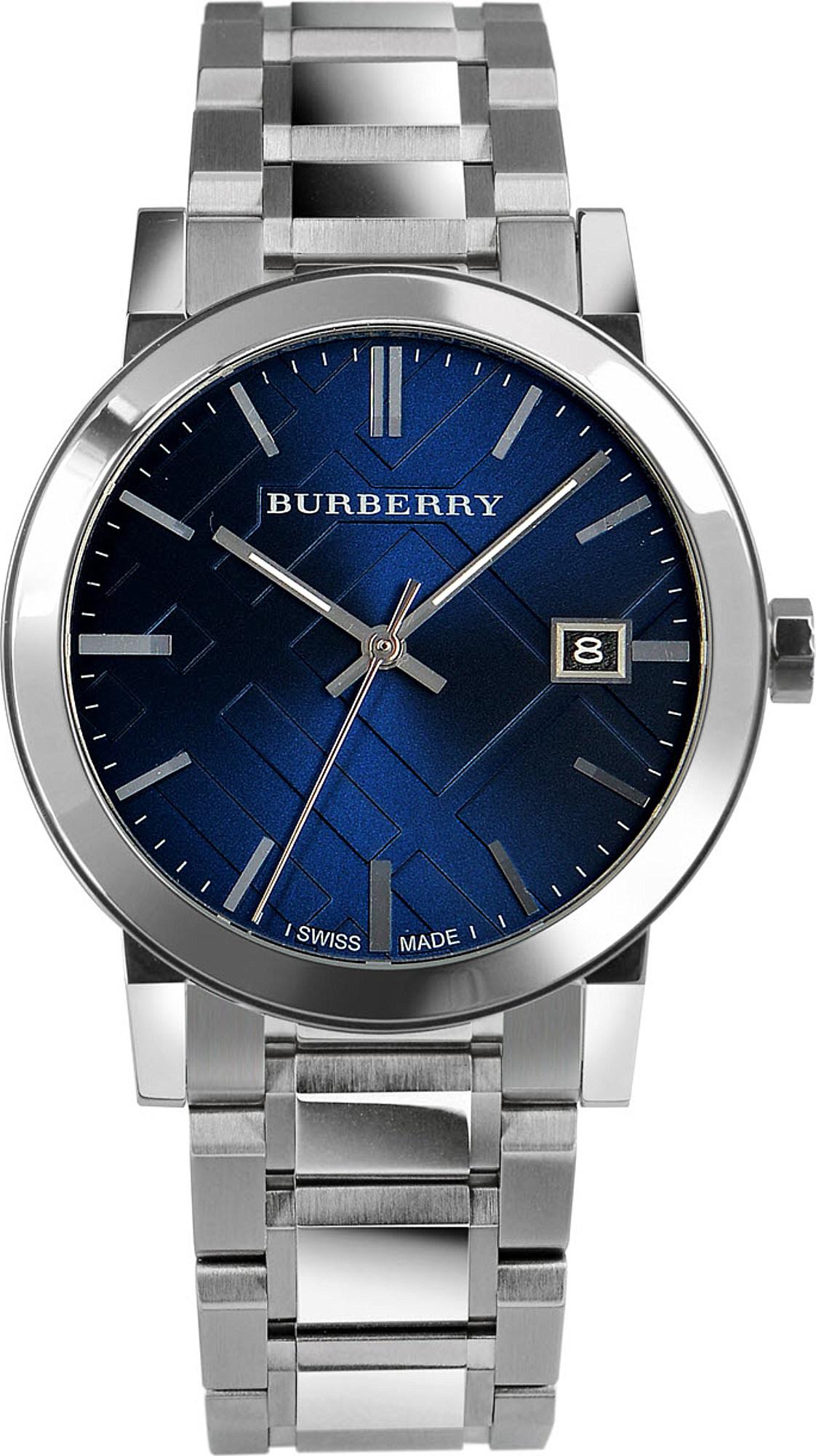 Burberry The City Blue Dial Silver Steel Strap Watch for Men - BU9031