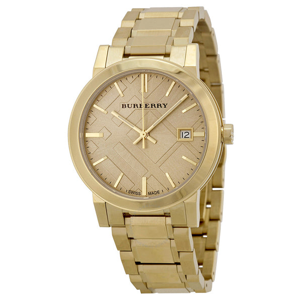 Burberry The City Gold Dial Gold Steel Strap Watch for Women - BU9033