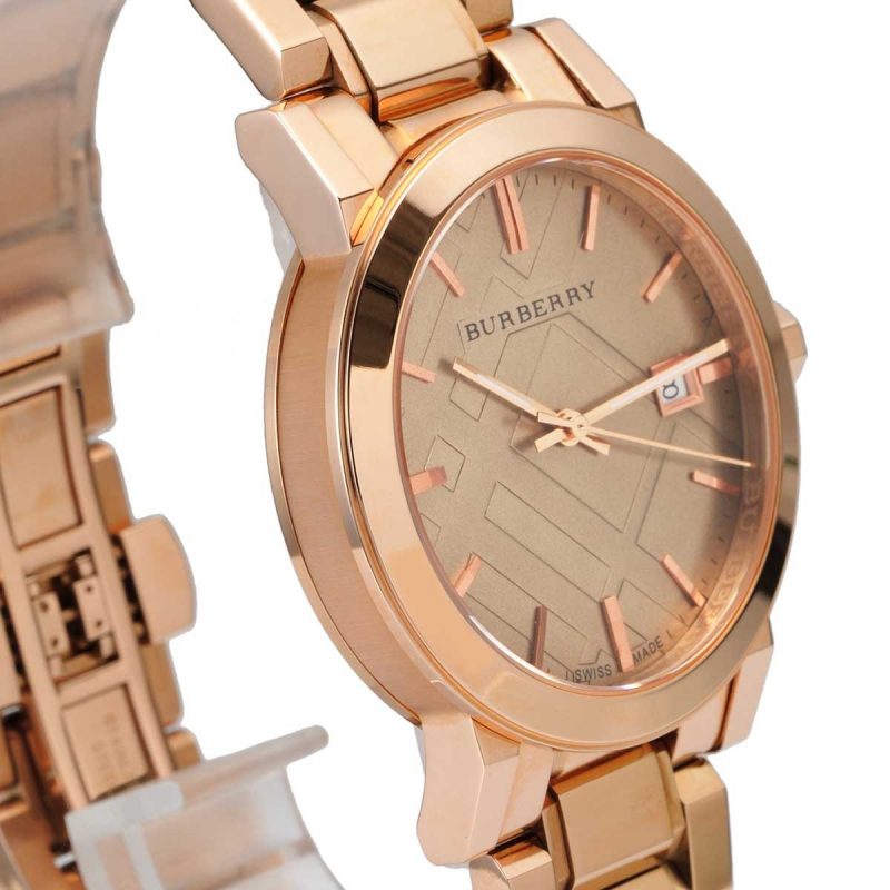 Burberry The City Rose Gold Dial Rose Gold Steel Strap Watch for Women - BU9034