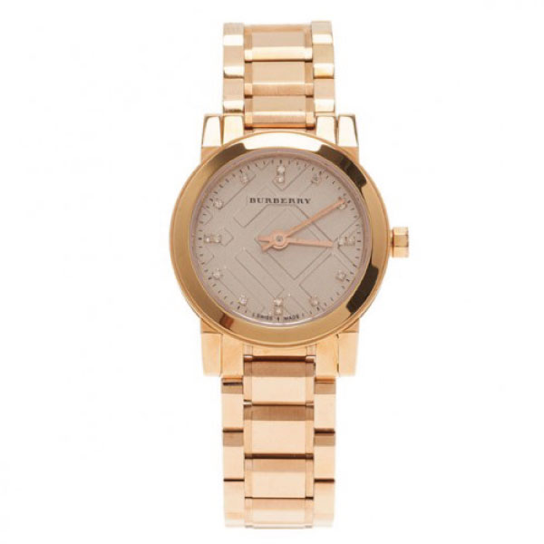 Burberry The City Diamonds Rose Gold Dial Rose Gold Steel Watch for Women - BU9126