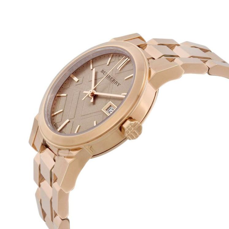 Burberry The Classic Rose Gold Dial Rose Gold Steel Strap Watch for Women - BU10116