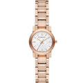 Burberry The City White Dial Rose Gold Steel Strap Watch for Women - BU9104