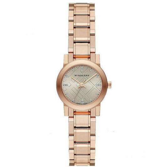 Burberry Heritage Rose Gold Dial Rose Gold Stainless Steel Strap Watch for Women - BU9215