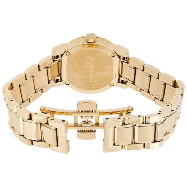 Burberry The City Gold Dial Gold Steel Strap Watch for Women - BU9227