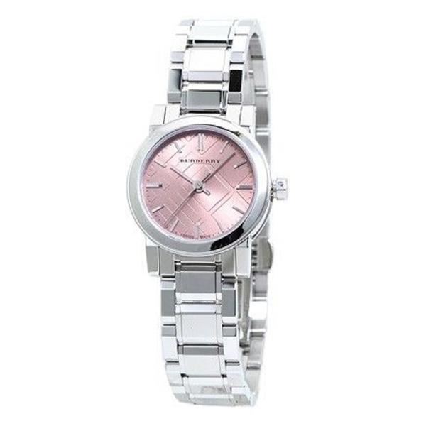 Burberry The City Diamonds Pink Dial Silver Steel Strap Watch for Women - BU9231