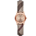 Burberry The City Pink Dial Brown Leather Strap Watch for Women - BU9236