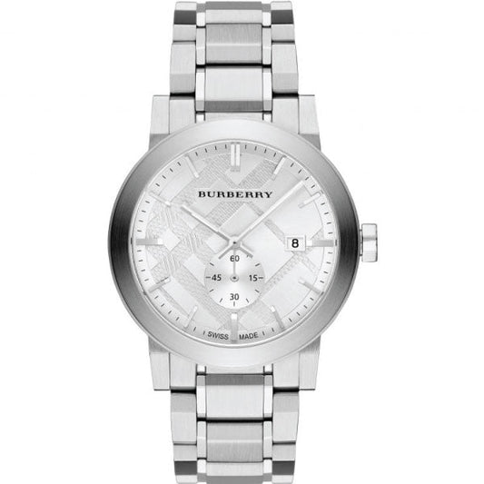 Burberry The City Silver Dial Silver Steel Strap Watch for Men - BU9900