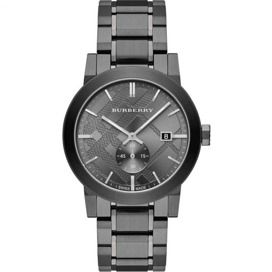 Burberry The City Gray Dial Gray Steel Strap Watch for Men - BU9902