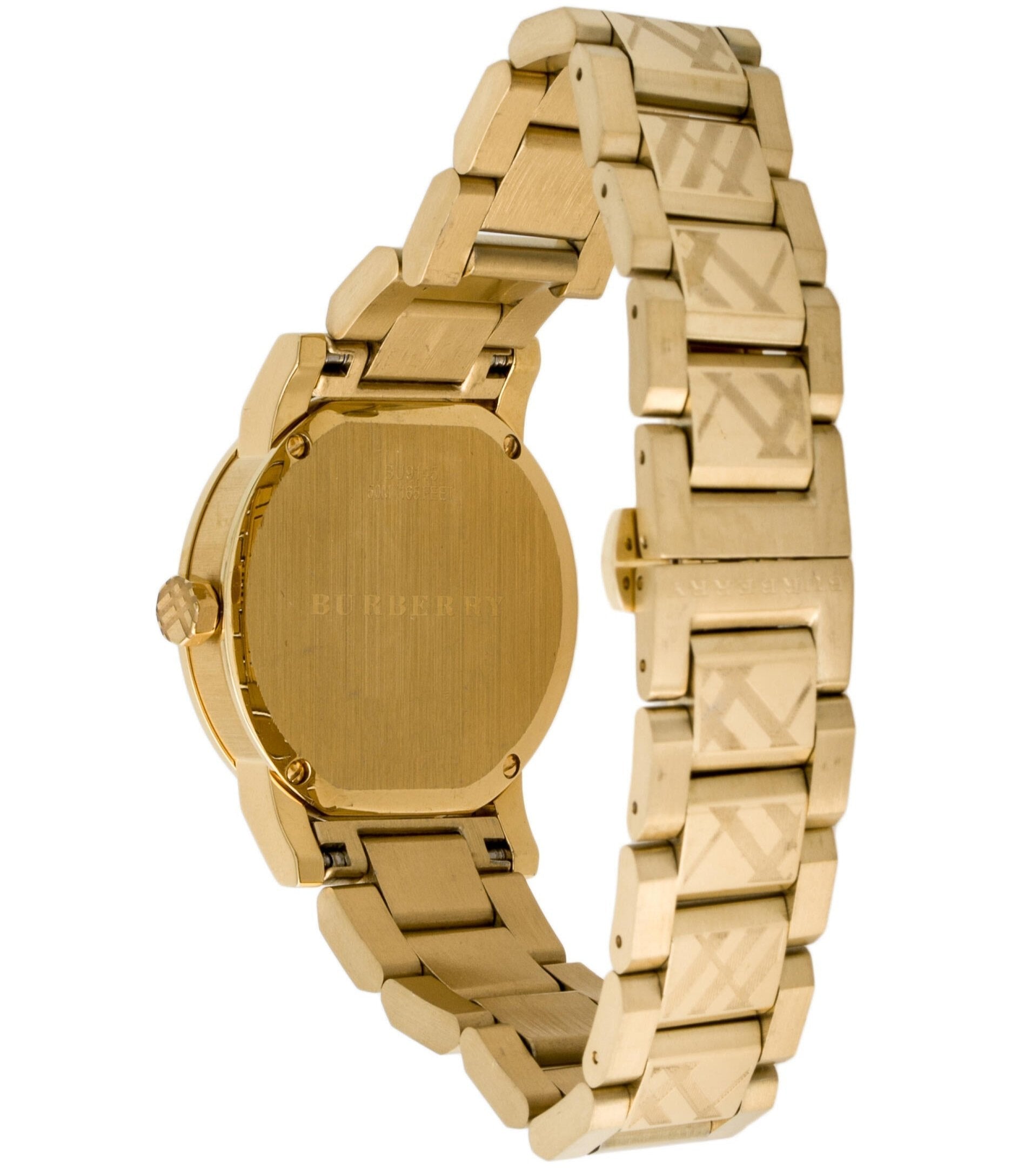 Burberry The City Gold Dial Gold Steel Strap Watch for Women - BU9145