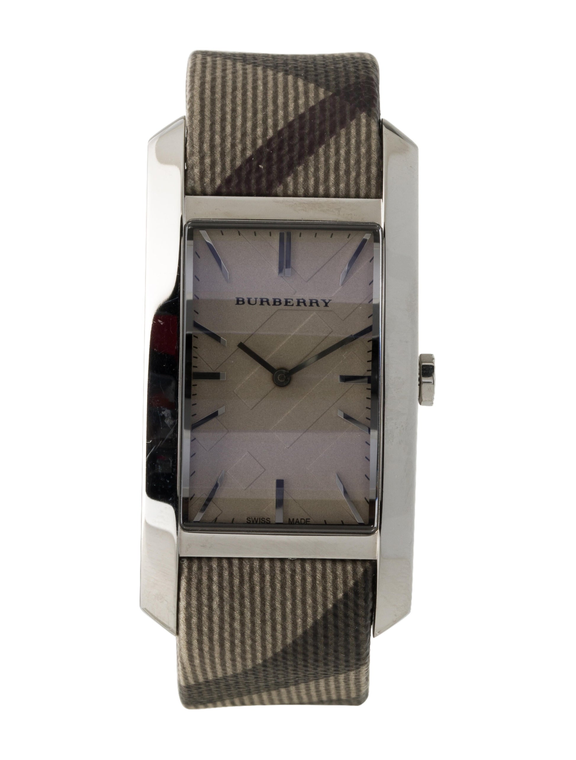 Burberry The Pioneer Grey Dial Brown Leather Strap Watch for Women - BU9504