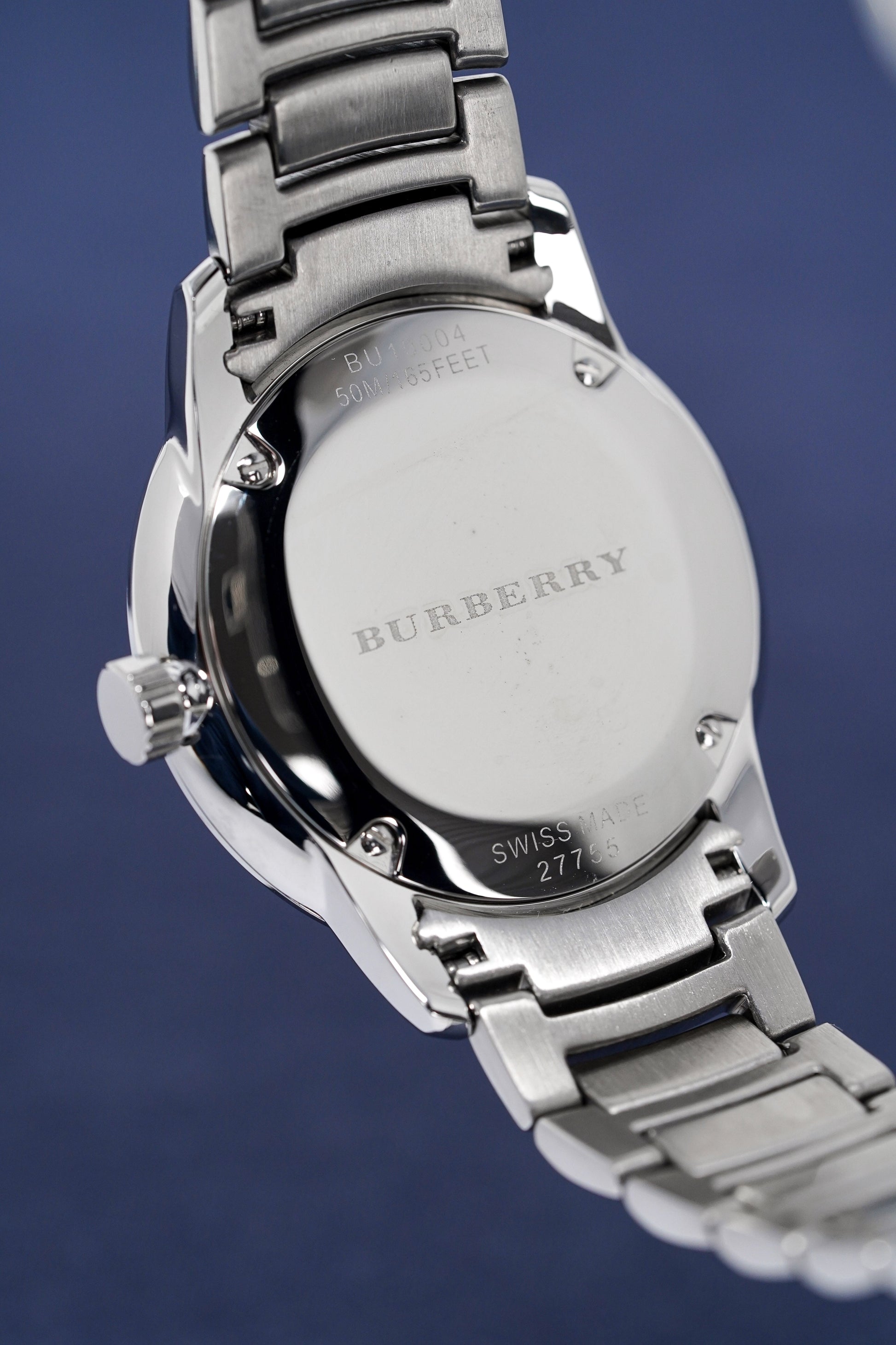 Burberry The Classic White Dial Silver Steel Strap Watch for Men - BU10004