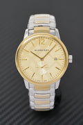 Burberry The Classic Gold Dial Two Tone Stainless Steel Strap Watch for Men - BU10011