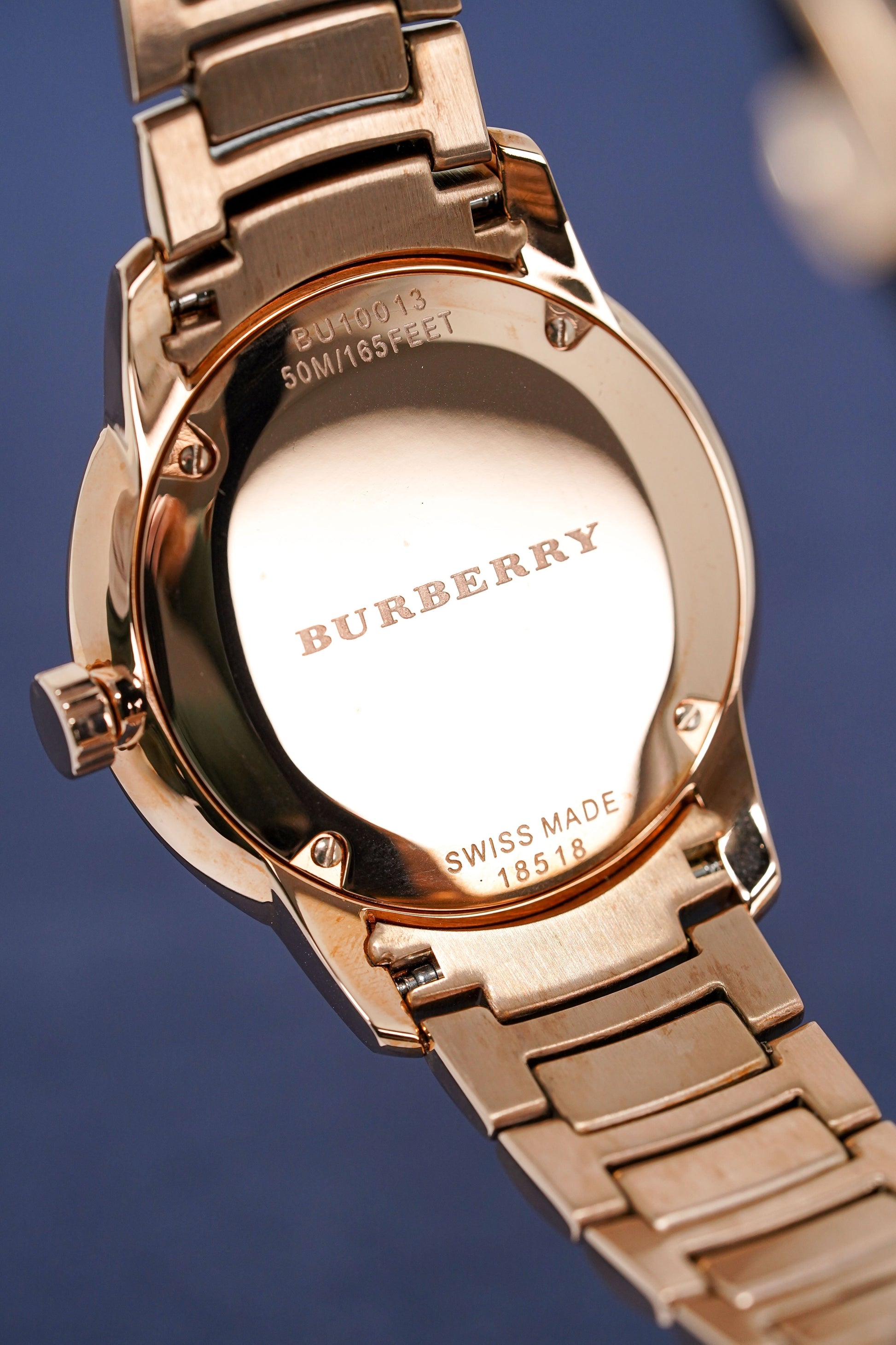 Burberry The Classic Rose Gold Dial Rose Gold Steel Strap Watch for Men - BU10013