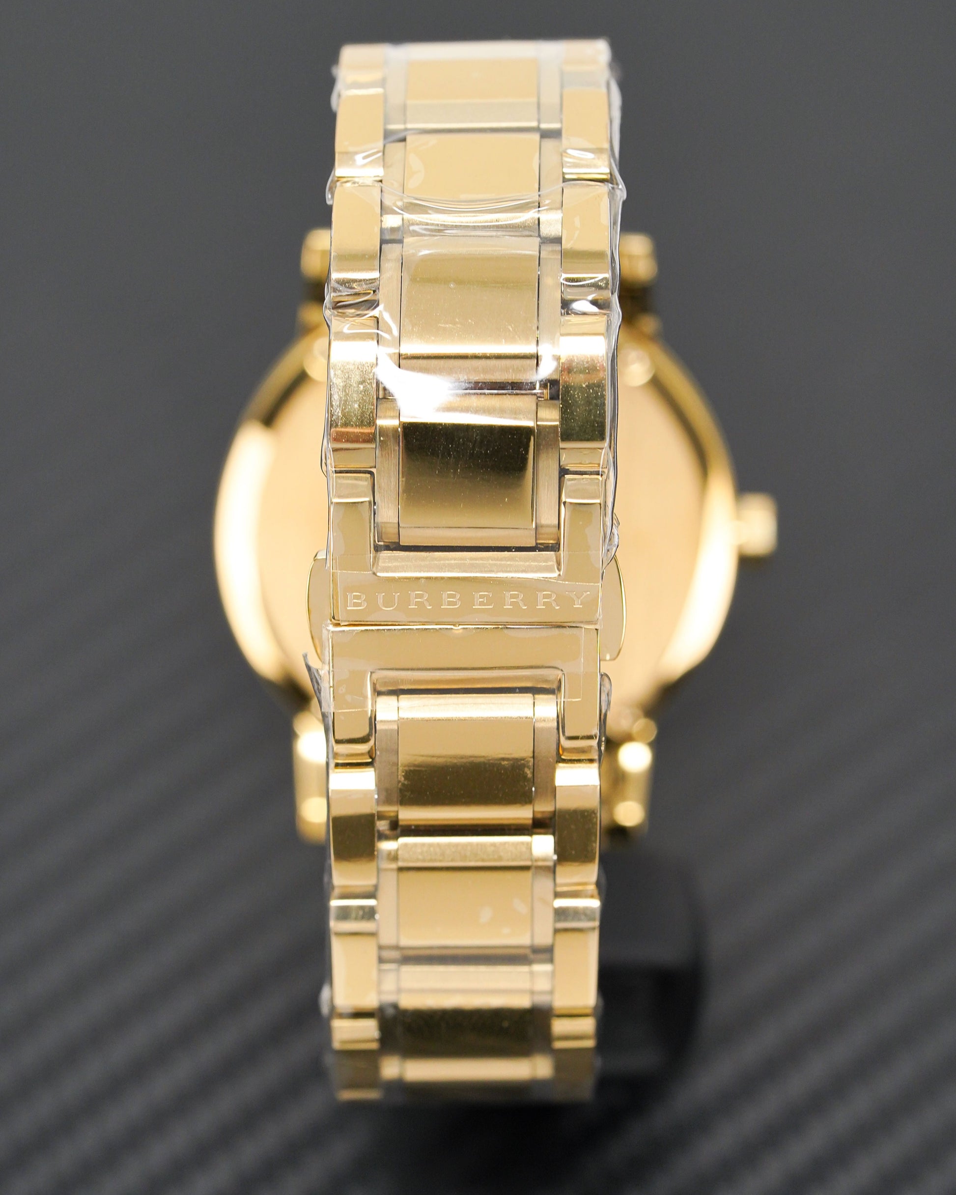 Burberry The City Gold Dial Gold Steel Strap Watch for Women - BU9033