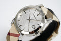 Burberry The City White Dial Beige Leather Strap Watch for Women - BU9113