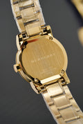 Burberry The City Gold Dial Gold Steel Strap Watch for Women - BU9227