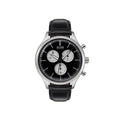 Hugo Boss Companion Black Dial Black Leather Strap Watch for Men - 1513543