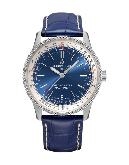 Breitling Navitimer Automatic 41mm Blue Leather Strap Mens Watch - A17326211C1P3
