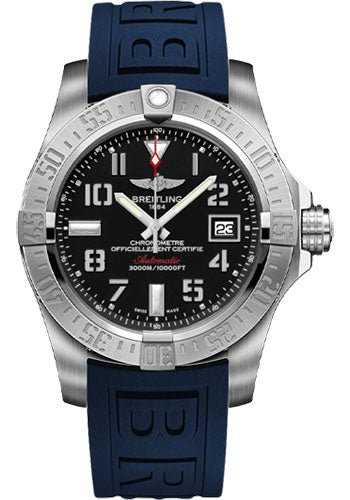 Breitling Avenger II Seawolf Stainless Steel 45mm Volcano Black Rubber Strap Mens Watch - A1733110/BC31/157S