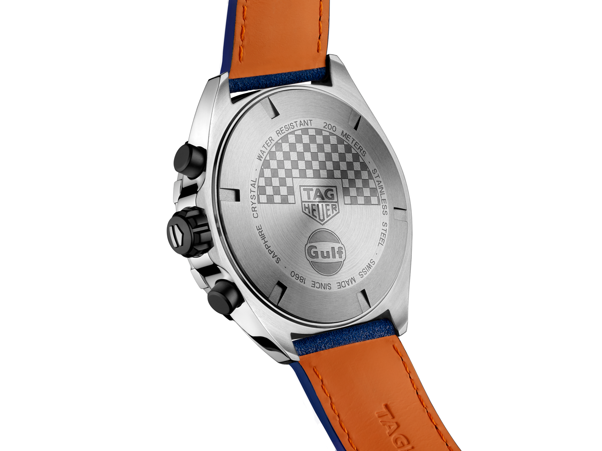 Tag Heuer Formula 1 Gulf Edition Blue Dial Blue Leather Strap Watch for Men - CAZ101N.FC8243