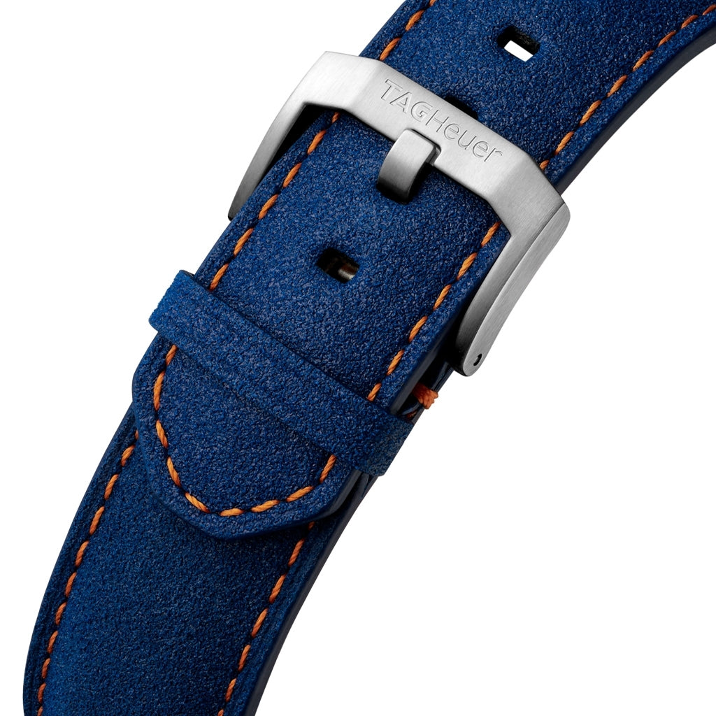 Tag Heuer Formula 1 Gulf Edition Blue Dial Blue Leather Strap Watch for Men - CAZ101N.FC8243