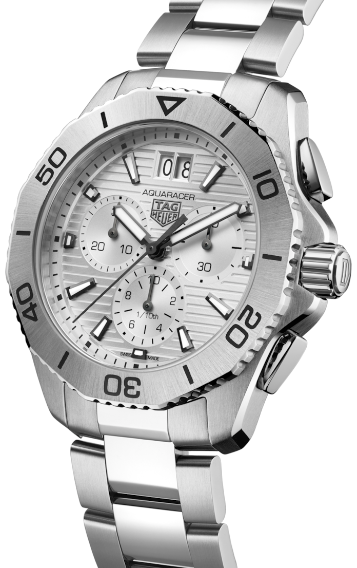 Tag Heuer Aquaracer Professional 200 Date White Dial Silver Steel Strap Watch for Men - CBP1111.BA0627