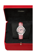 Cartier Ballon Blue De Cartier Pink Dial Pink Leather Strap Watch for Women - WSBB0031