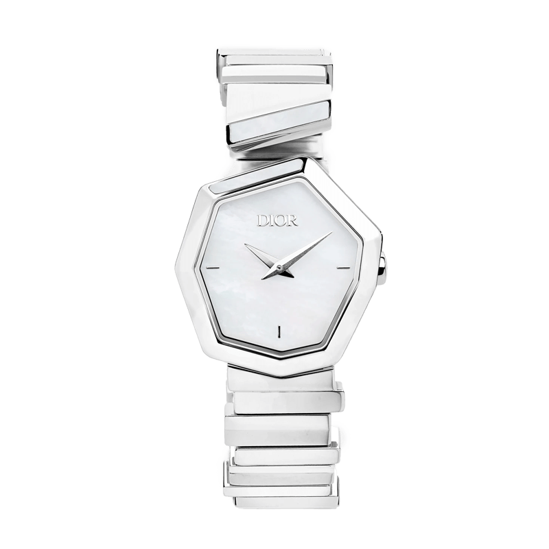 Dior Gem Dior Mother of Pearl Dial Silver Steel Strap Watch for Women - CD18111X1073