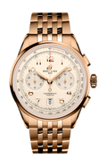 Breitling Premier B01 Chronograph 42 White Dial Rose Gold Steel Strap Watch for Men - RB0145371G1R1